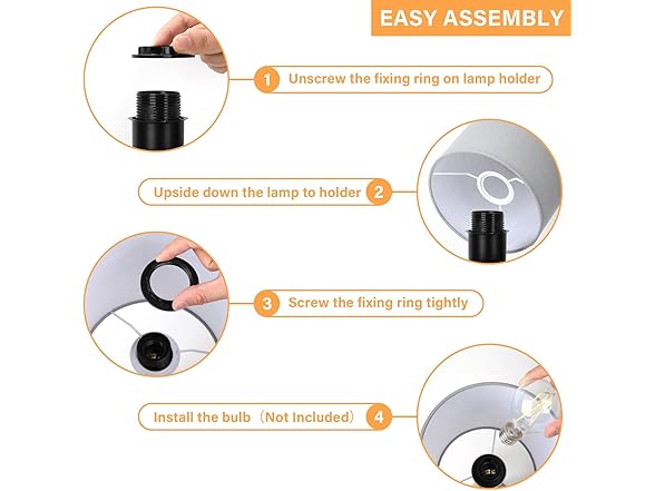 Brightever B0CLTZ64NW Small Bedside Table Lamp