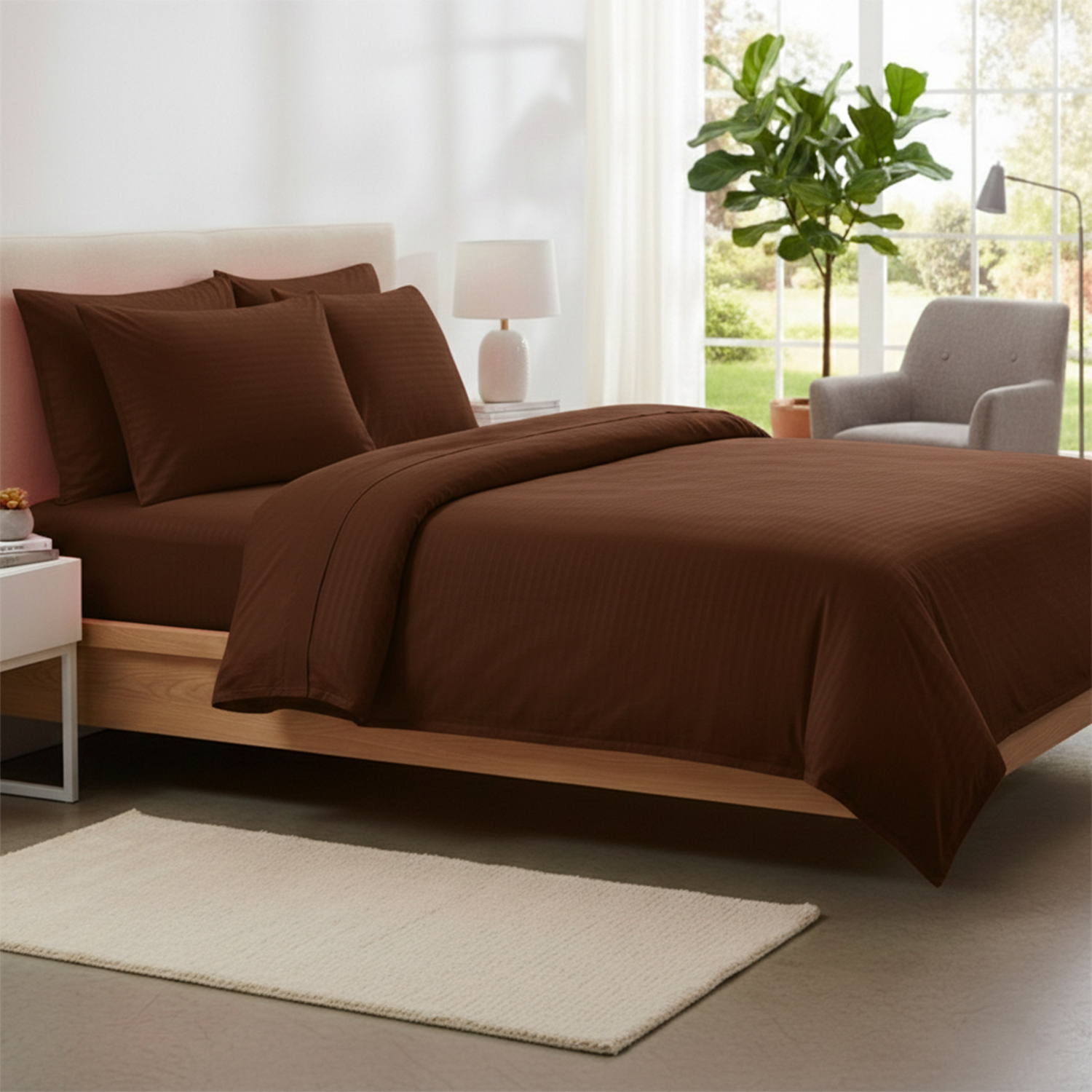 4-Piece Dobby Stripe Bed Sheet Set - Gallery 24