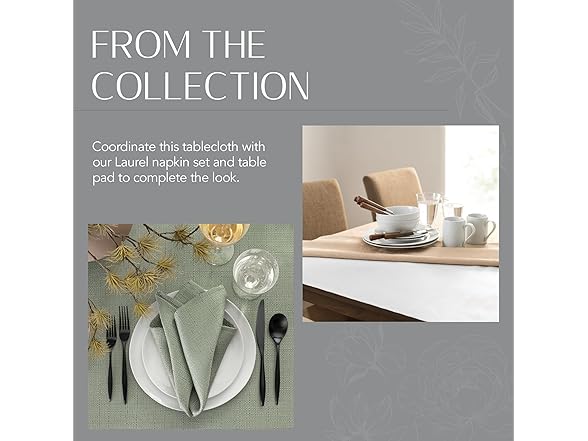 Laurel Solid Texture 70-In Round Tablecloth