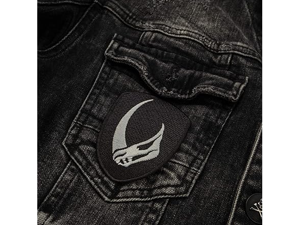 Gray Rhino Skull Embroidered Patch