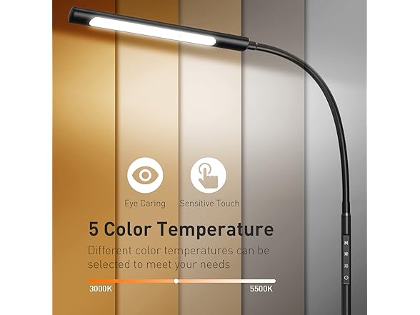 AmazLit Swing Arm Desk Light with Remote Control