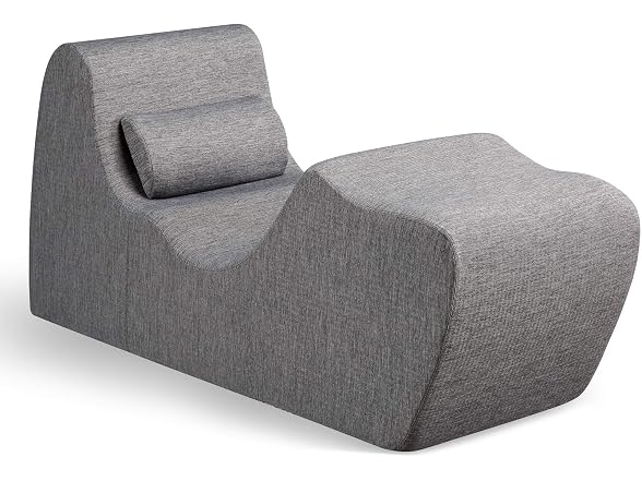 Zinus Lotus Chaise Lounger Foam Dk Grey