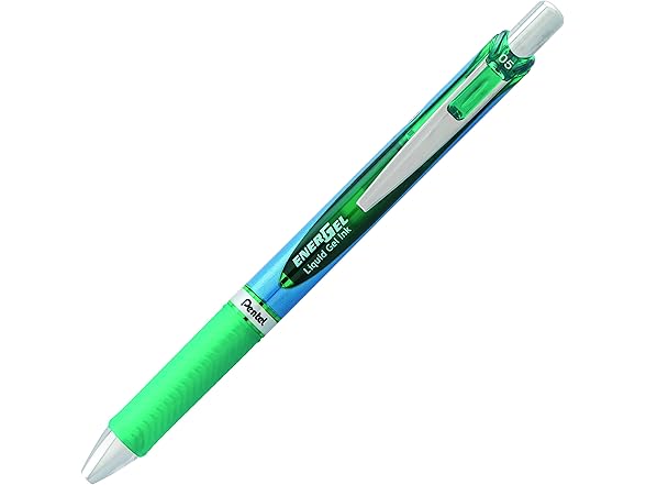 Pentel EnerGel RTX Pen, Green Ink 12-Pk