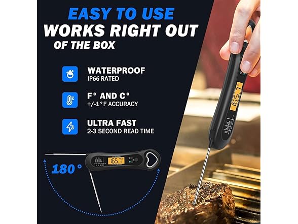 Biison Digital Meat Thermometer for Cooking