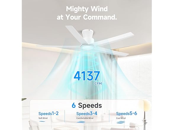 ocioc 52in Smart Ceiling Fan Alexa