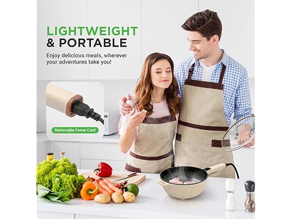 NutriChef 2 In 1 Electric Frying Pan & Steamer