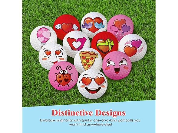 Oji Moji Emoticon Golf Ball Set  12-Pack