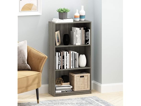 Furinno BASIC Book Shelf, 3-Tier Bookshelf