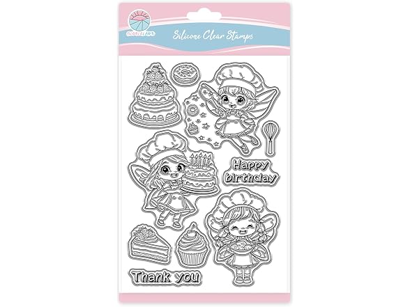 GLOBLELAND Baking Fairy Clear Stamps for