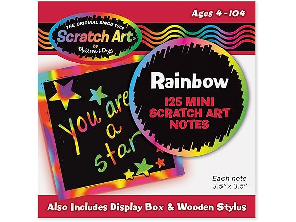 Melissa & Doug Scratch Art Rainbow Mini Notes