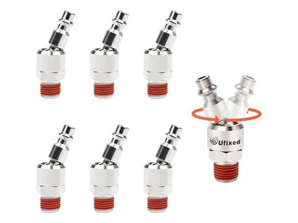 Ufixed 1/4 Swivel Air Plug, 6-Pack