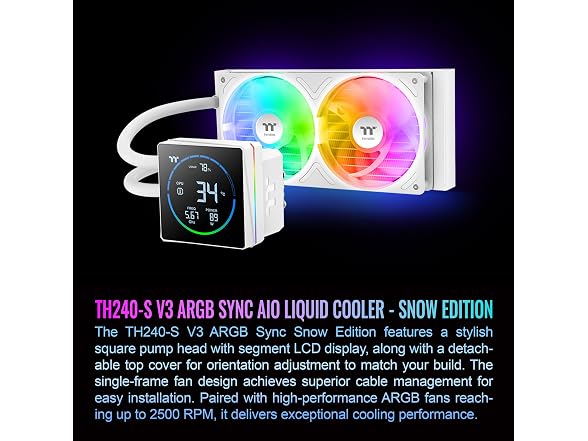 Thermaltake TH240-S V3 ARGB CPU Liquid Cooler