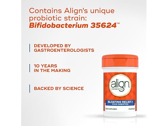 Align Probiotic Bloating Relief + Food Digestion