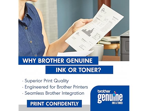 Brother Genuine High Yield Toner Cartridge, TN450, Replac