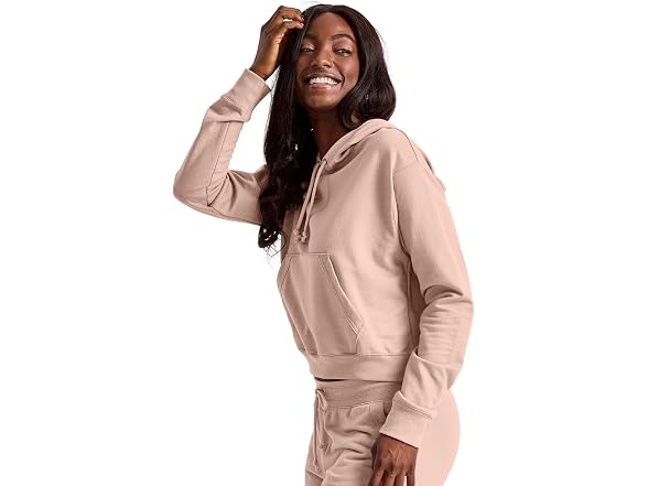 Hanes Women Originals Pullover Cropped Hoodie