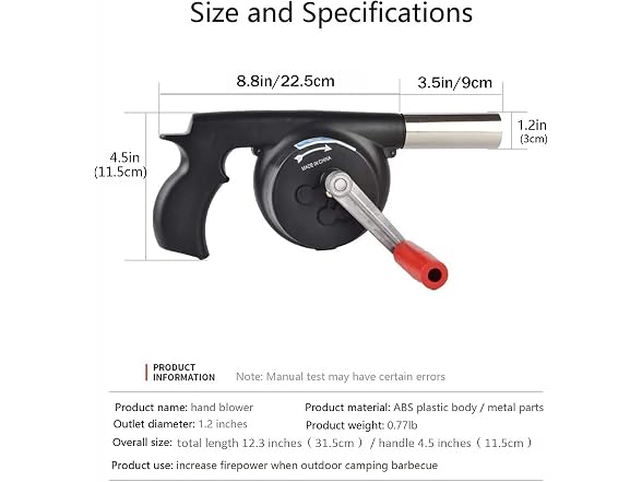 YYHJ AAP-Tool-365 BBQ Fan Air Blower