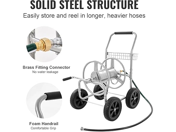 VEVOR Hose Reel Cart - 250 ft Hose
