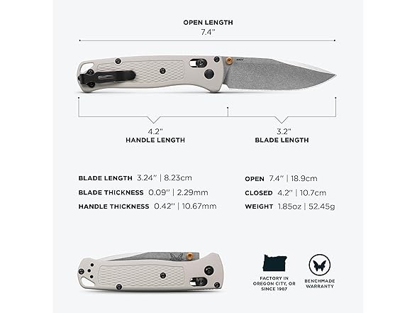 Benchmade Bugout Knife - Burnt Brass