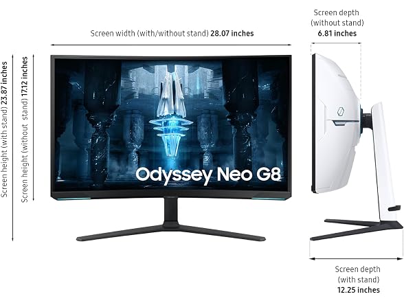 Samsung 32" Odyssey Neo G8 (G85NB) Curved Gaming Monitor