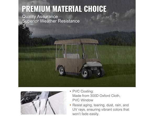 Golf Cart Enclosure, with 4-Sided Fairway