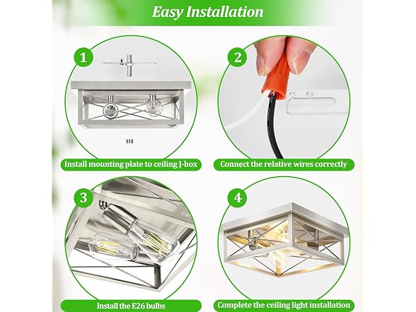 Kondras B0F2TL4W6J 2-Pack Hallway Light Fixtures