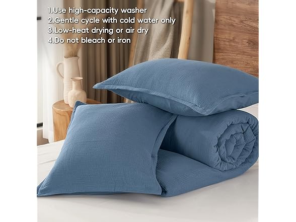 Blue Queen Cotton Comforter Set