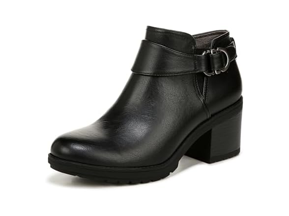 Dr. Scholl's Women's Prue Block Heel Ankle Bootie Ankle Boot Black Smooth 10 M