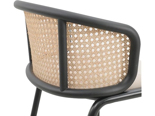 Leisuremod Ervilla Bar Stool w/Black Steel