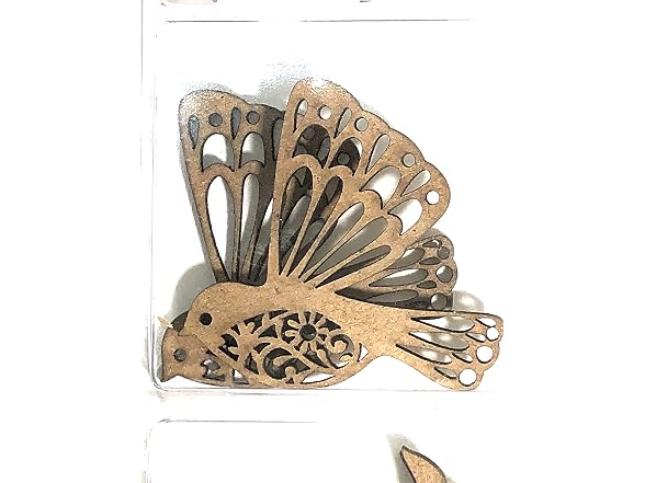 Laser Cut Miniature Wood Shapes - Birds 6 PC
