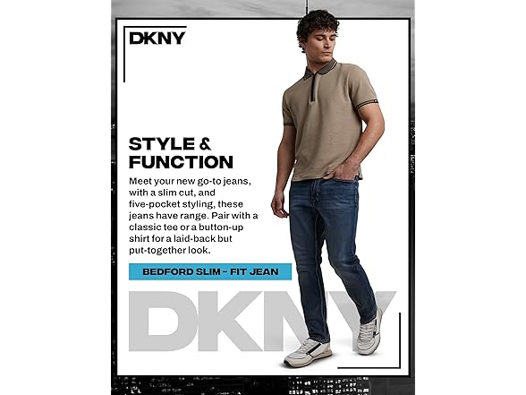 DKNY Men's Bedford Slim Fit Jeans (30W x 30L)