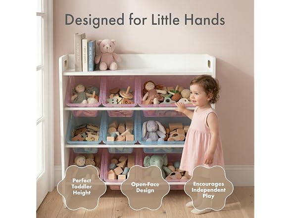Humble Crew Toy Organizer Display 9 Bins Pastel