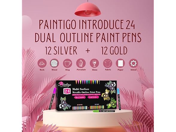 PAINTIGO 24 Double Line Outline Markers