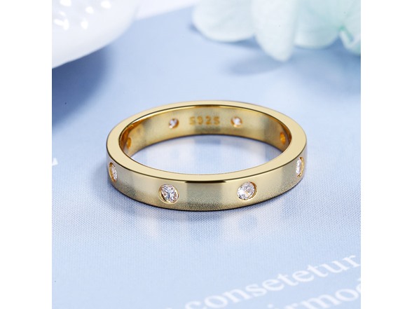 14K Gold plated thick Band Ring
