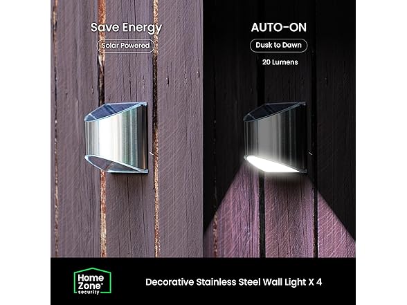 Home Zone Security Solar Wall Lights