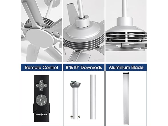 Parrot Uncle F8311-PU 84" Ceiling Fan