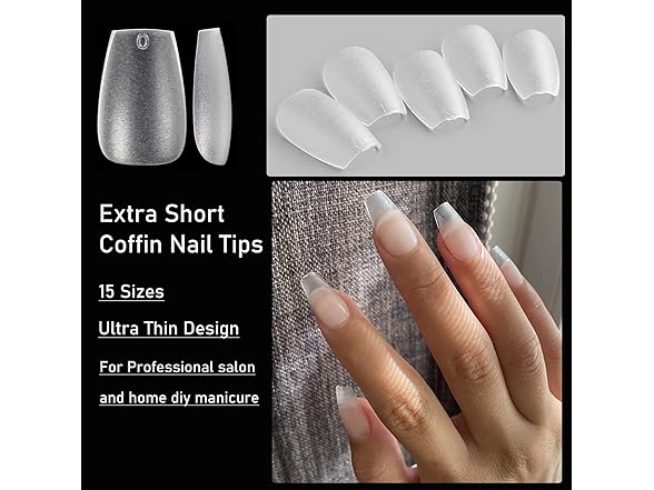AddFavor Coffin Nail Tips 300pcs