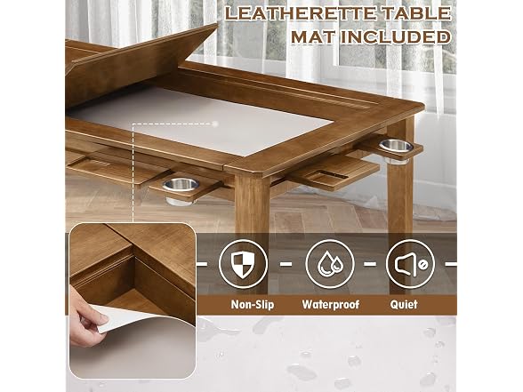 Haddockway Light Walnut 63"×39“ Board Game Table