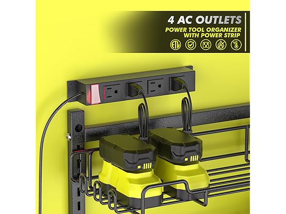 3 Shelf Tool Organizer Charging Station