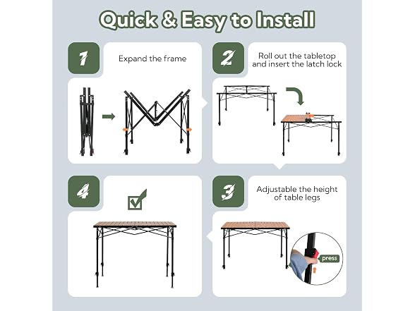 Join Nature Adjustable Camping Table