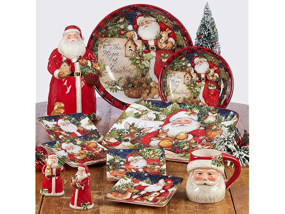 Magic of Christmas Santa 6" Canape Plates