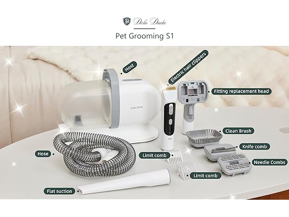 Dog Grooming Kit & Vacuum 11000Pa 2L