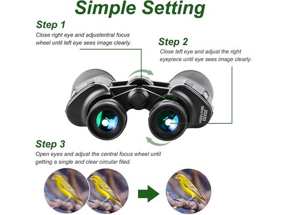 FoliumpX 20x50 Binoculars for Adults