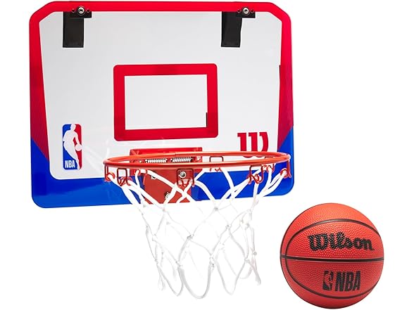 Wilson NBA DRV Mini Hoop - Clear/Red/Blue