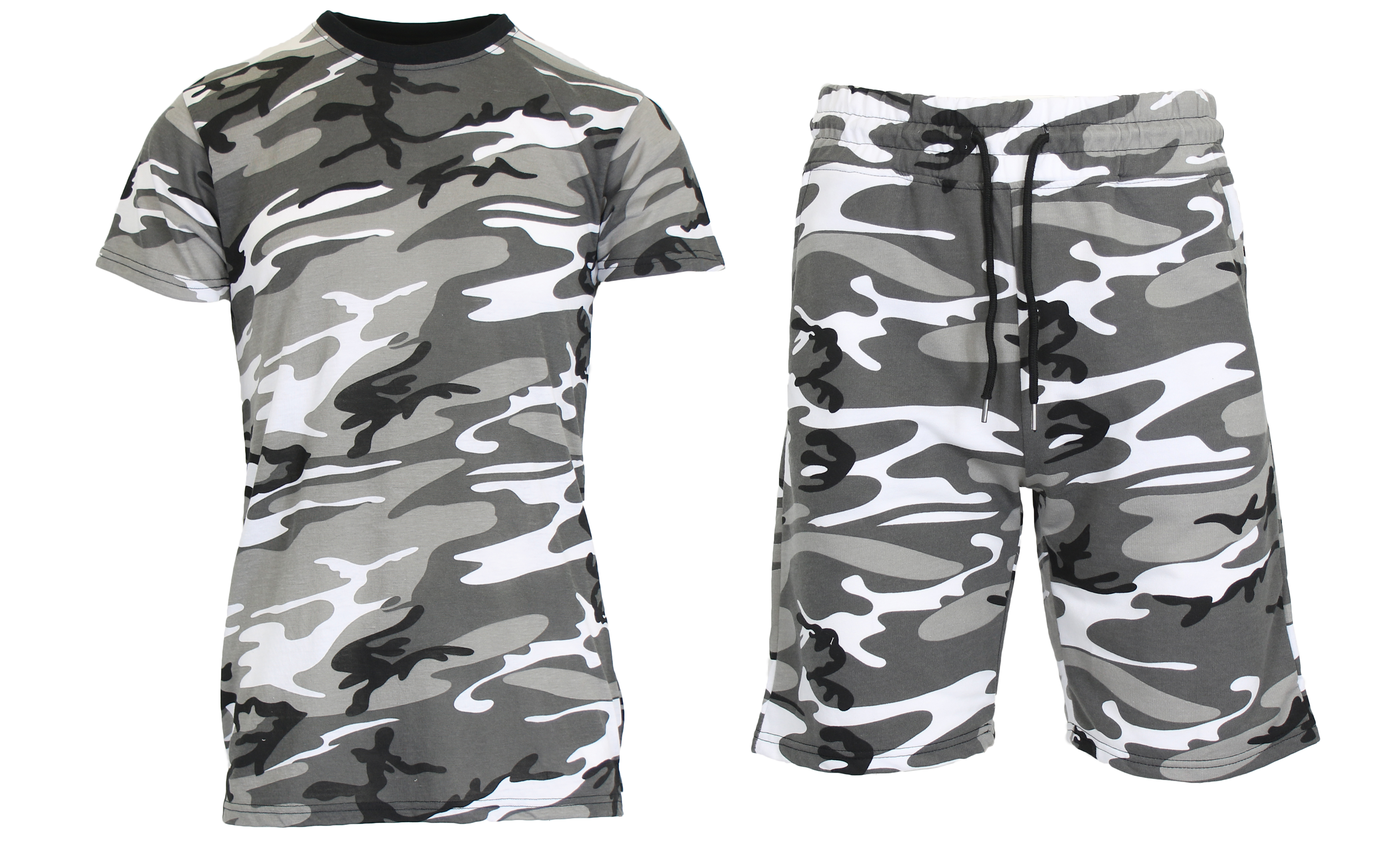 2-4Pc Womens S/S Camo Tee & Shorts Set - Gallery 28