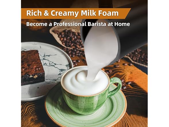 MUMAO Milk Frother, 4-in-1 Electric Milk Steamer