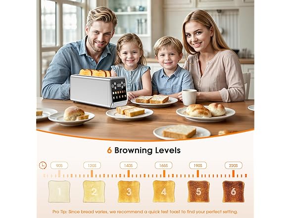 Foyoconven 4-Slice Smart Toaster