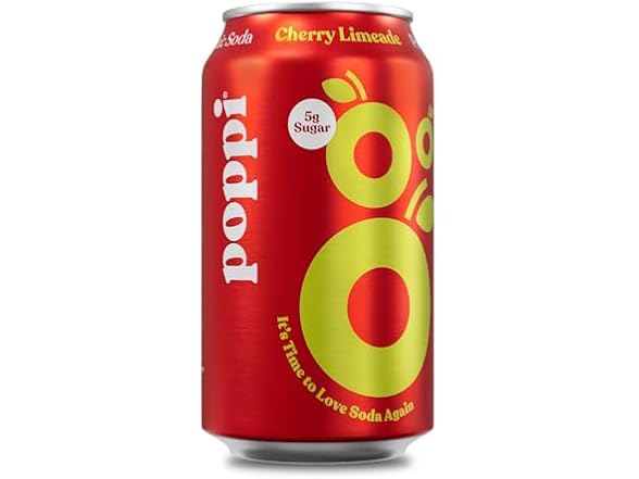 Poppi Sparkling Soda Cherry Limeade Flavor 12-Ct