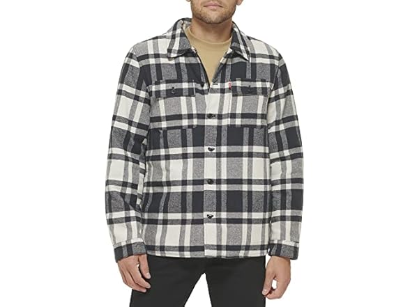 Cream Navy Plaid