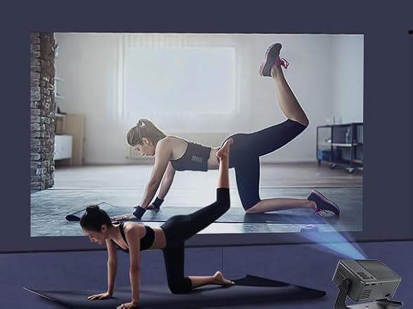 [4K Support & Auto Focus] Projector with WiFi and Bluetooth, (Open Box)