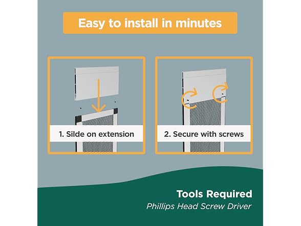 Hakuna Pets Patio Pet Door 3.9” Height Extension